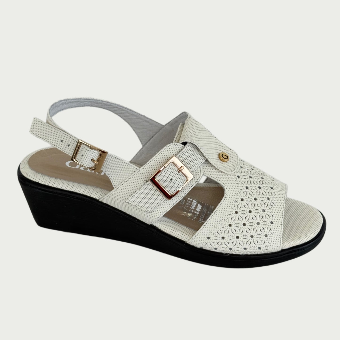Sandalias en cuero talco Ref: 4163XPTA6