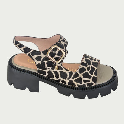 Sandalias en cuero pelo jirafa Ref: 662
