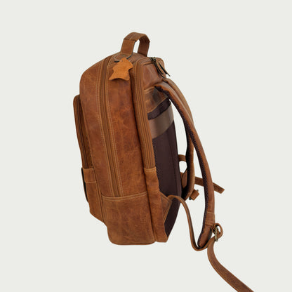 Morral en cuero vintage miel Ref: MO1054