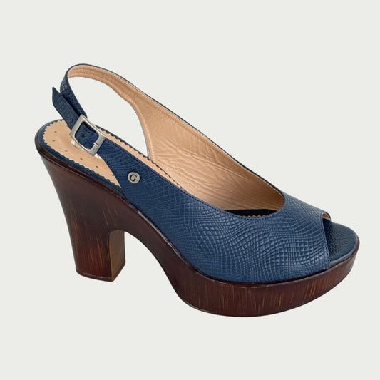 Sandalias en cuero azul Ref: 5115WZ9