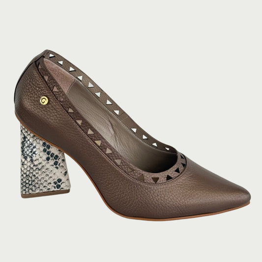 Zapato en cuero ocre Ref : 6444WC8