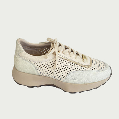 Tenis en cuero chantilly x oro Ref: T012ZTAL