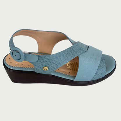 Sandalia en cuero azul Ref: 4129NPHO