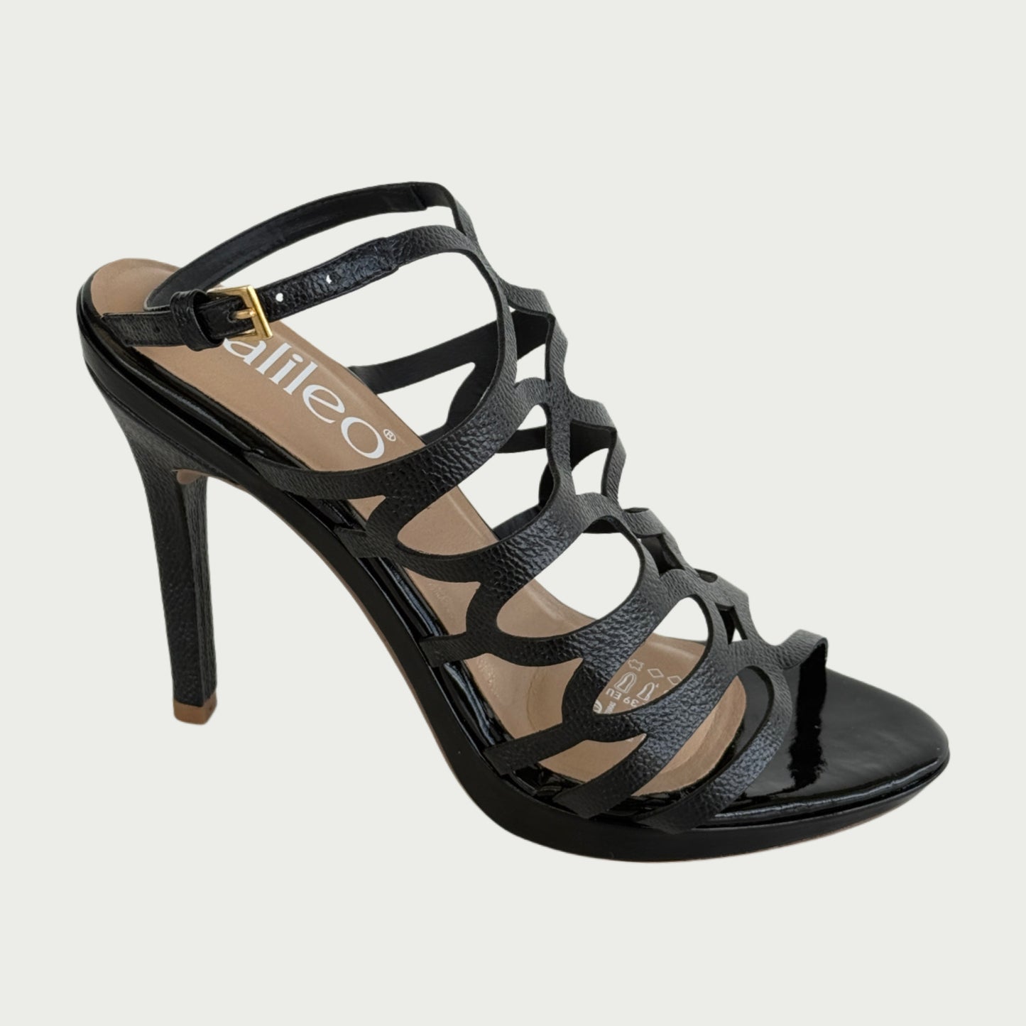 Sandalias en cuero negro Ref: SORAIDAMP