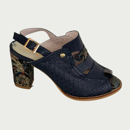 Sandalias en cuero azul x folia Ref: BT623