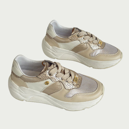 Tenis en cuero color beige Ref : NIZAMPBE4