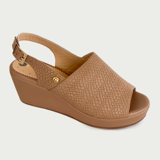 Sandalias en cuero caramelo Ref: 4073NPMI