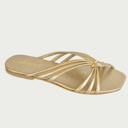 Sandalias en cuero dorado Ref: 7822NYDO6