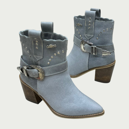 Botines en cuero carnaza gris Ref:1625NPGR4