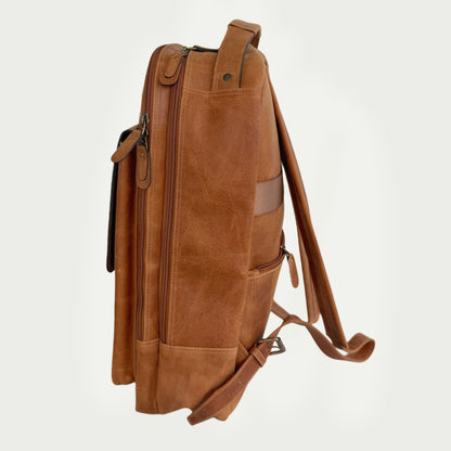 Morral en cuero vintage miel Ref: MO100