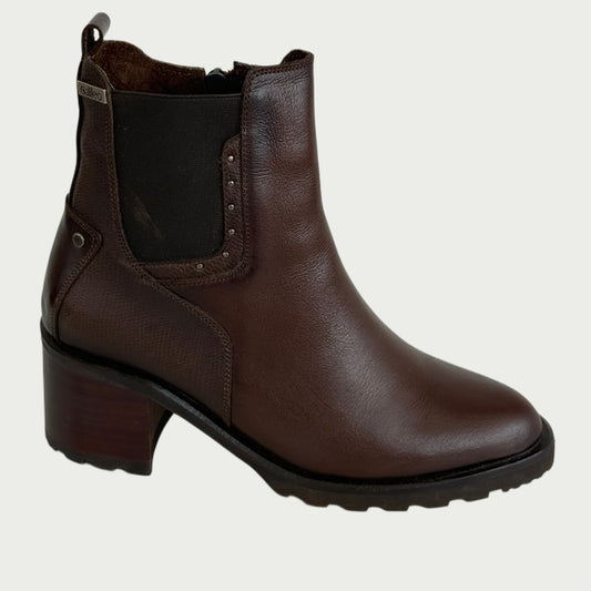 Botas en cuero cafe  Ref : 6338