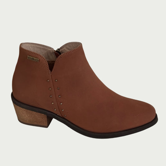 Botines en cuero gamuza x canela Ref: RUBY