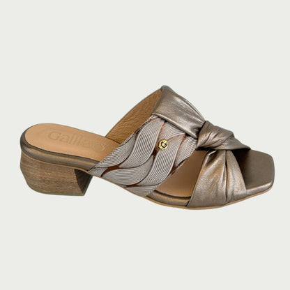Sandalias en cuero bronce x folia Ref: 1243WPLU
