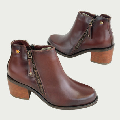 Botin  marron en cuero