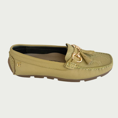 Mocasines en cuero limoncello Ref: 4002