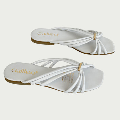 Sandalias en cuero blanco 7822NYB35