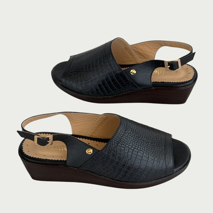 Sandalias en cuero negro Ref: 4073 MP