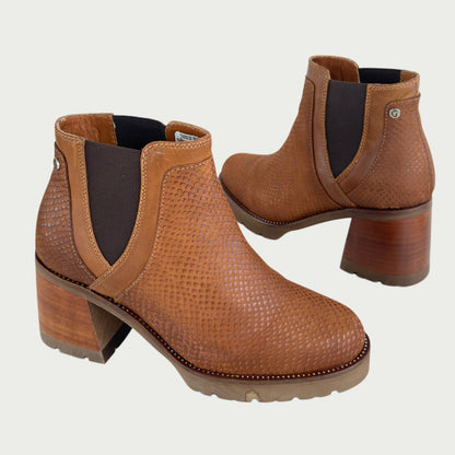 Botines en cuero miel Ref: 6119ZPMI
