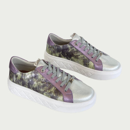 Tenis en cuero verde x morado multicolor Ref: SV05NPLI