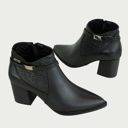 Botines en cuero negro Ref: BELMAWPNG