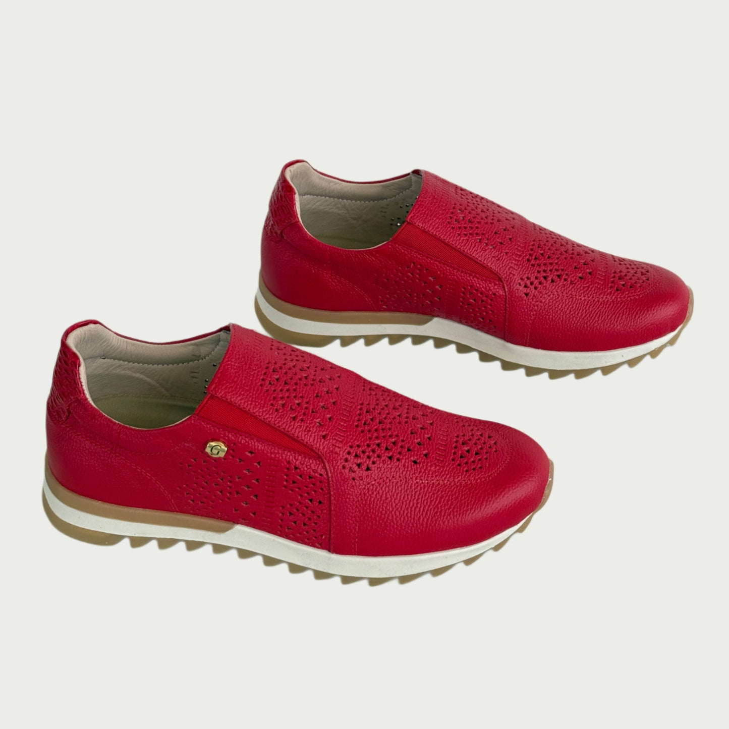 Tenis en cuero rojo Ref: T295WPRJ