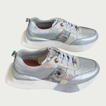 Tenis en cuero plata x folia Ref: DP141NGP4
