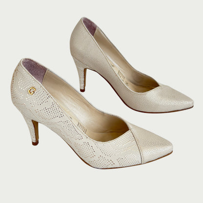 Stilettos en cuero medusa folia duna Ref: 7008ZPDU