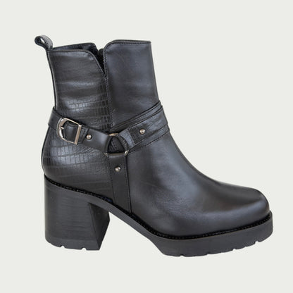 Botines en cuero negro Ref: 6488ZPNG