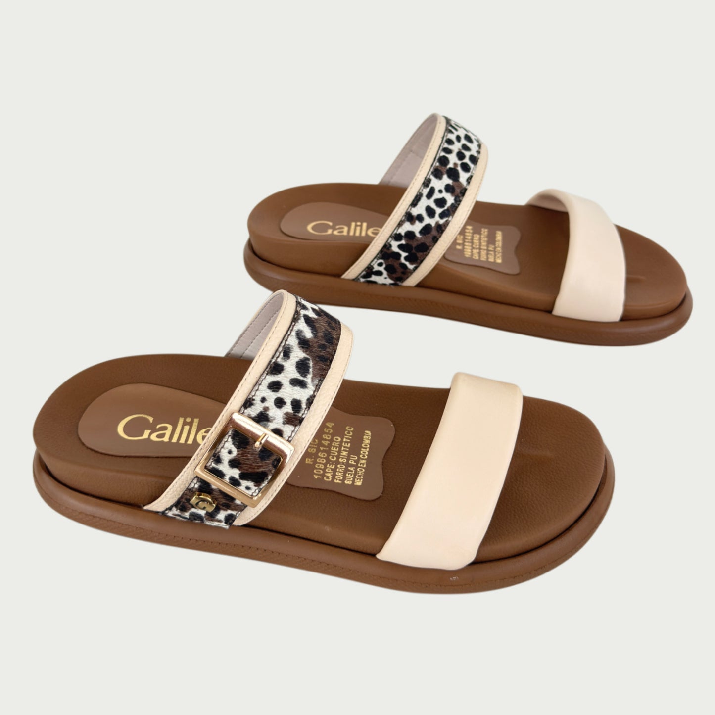 Sandalia en animal print x beige Ref: P380ZPMA