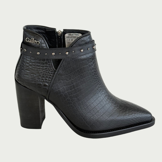 Botines en cuero negro Ref: 6425ZPNG