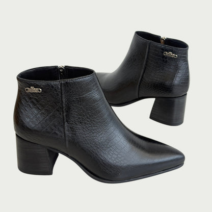 Botines en cuero negro Ref: 6549ZPNG