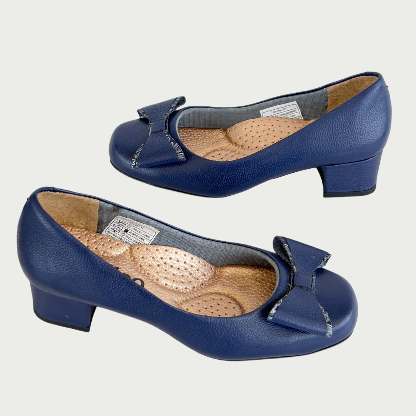 Zapatos en cuero azul Ref:8309