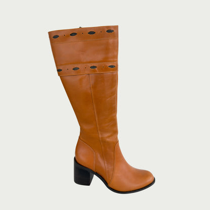 Botas en cuero miel Ref: J04AM4