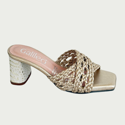 Sandalias en cuero dorado Ref: 6068NPO7