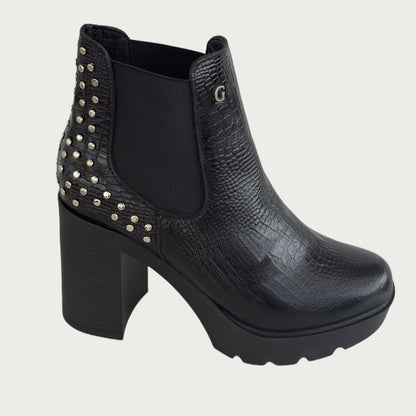 Botines en cuero negro Ref: 1471XPNG5