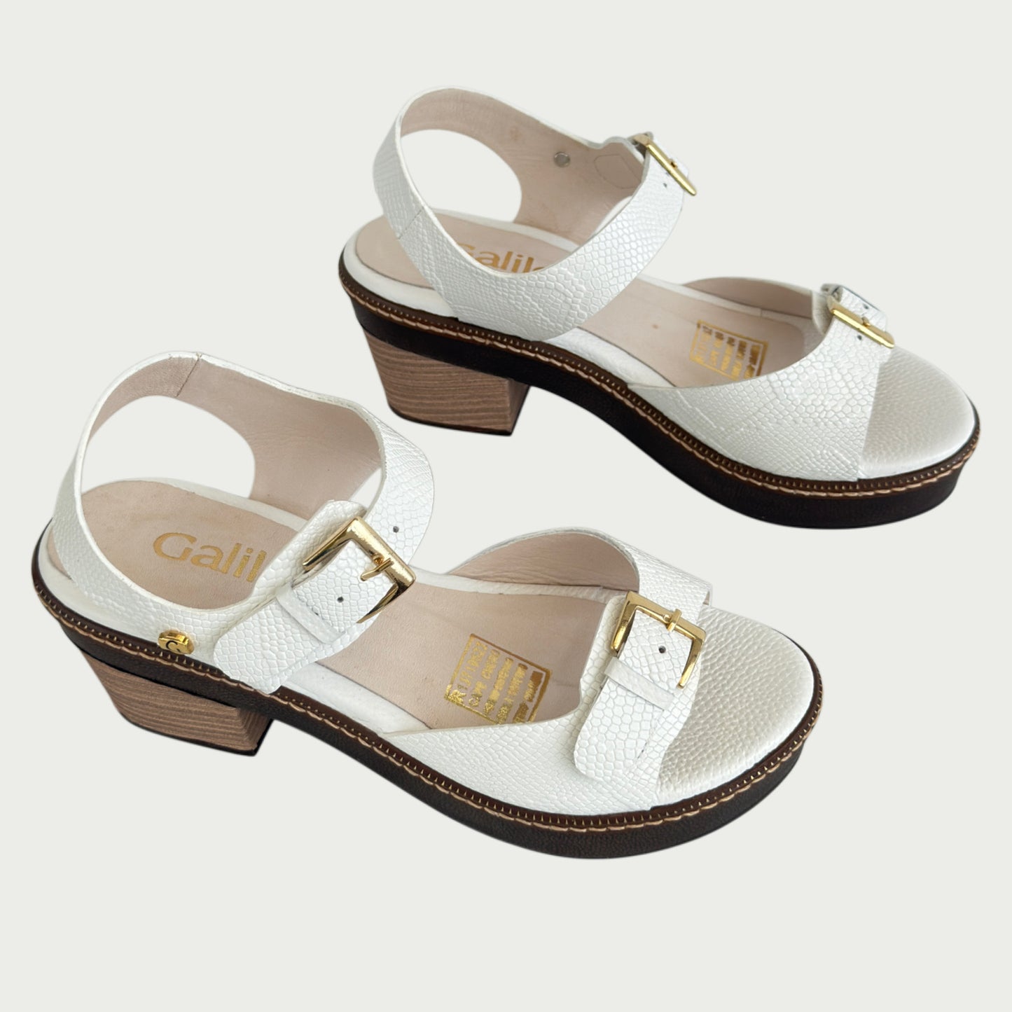 Sandalias en cuero blanco Ref: S97ZPMAR