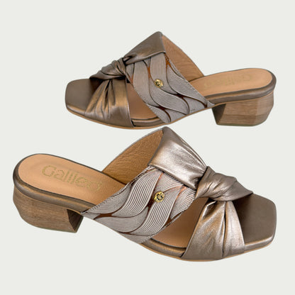 Sandalias en cuero bronce x folia Ref: 1243WPLU