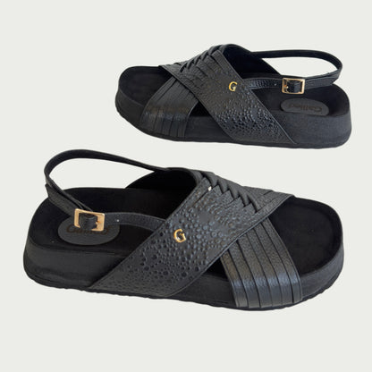 Sandalias en cuero negro Ref: CN11WPNG