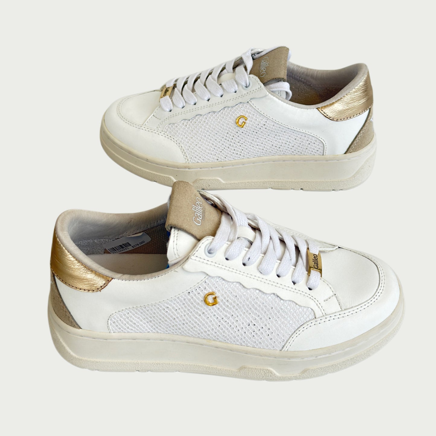 Tenis en cuero blanco Ref: FRIDAXPF5