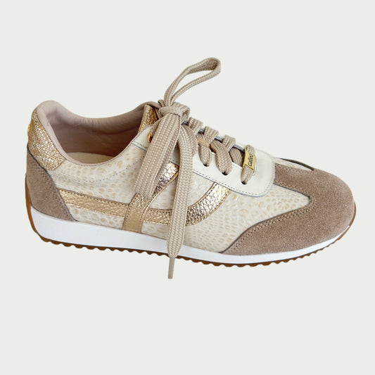 Tenis en cuero crema Ref: 916ZPTAL
