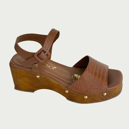 Sandalias en cuero miel Ref: 4168WPMI