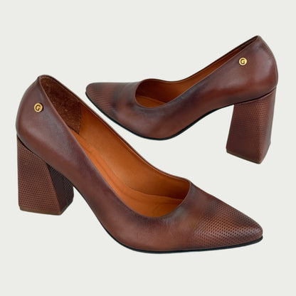 Zapatos en cuero coñac Ref: HEIMYWPTCO