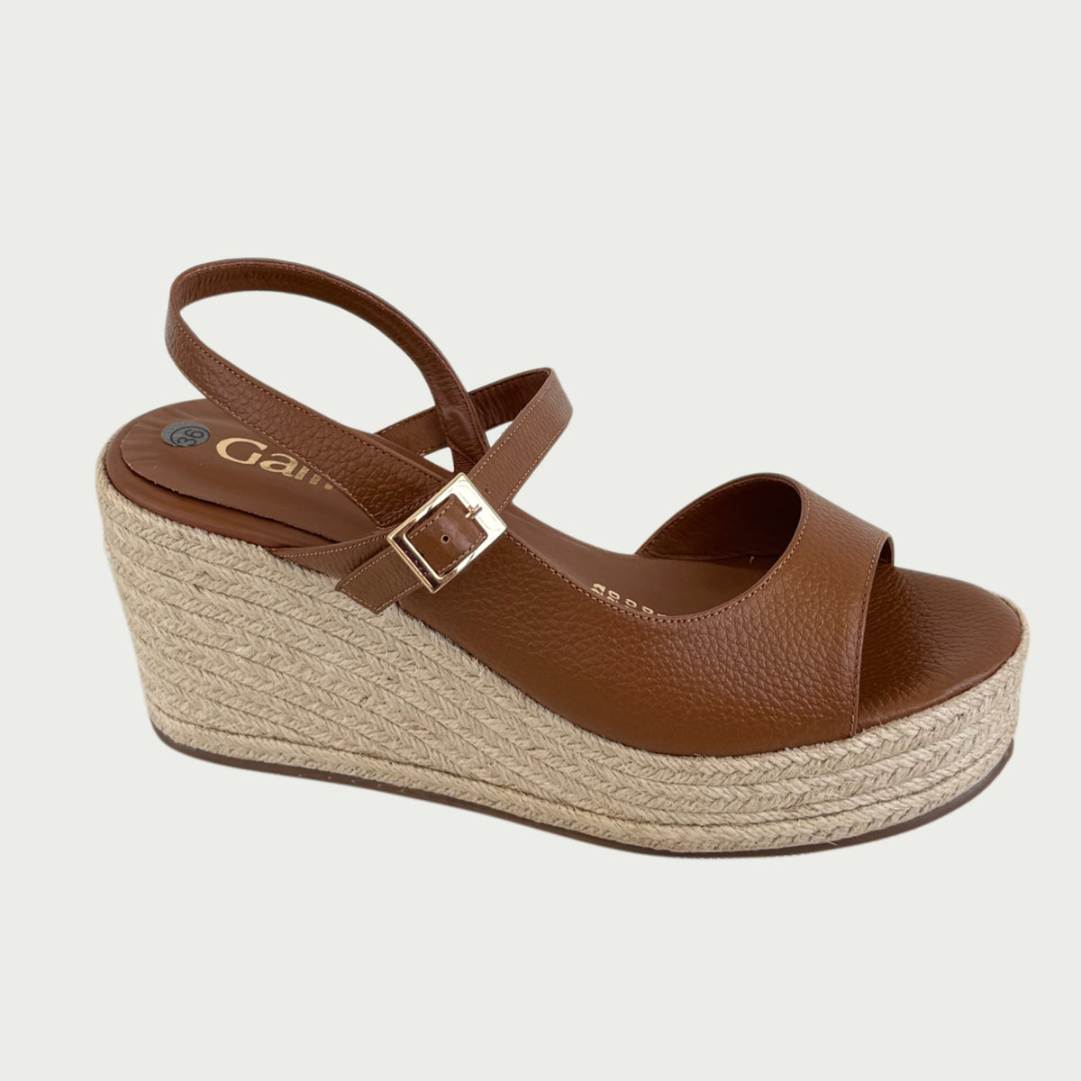 Sandalias en cuero miel x yute Ref: 6440APMI