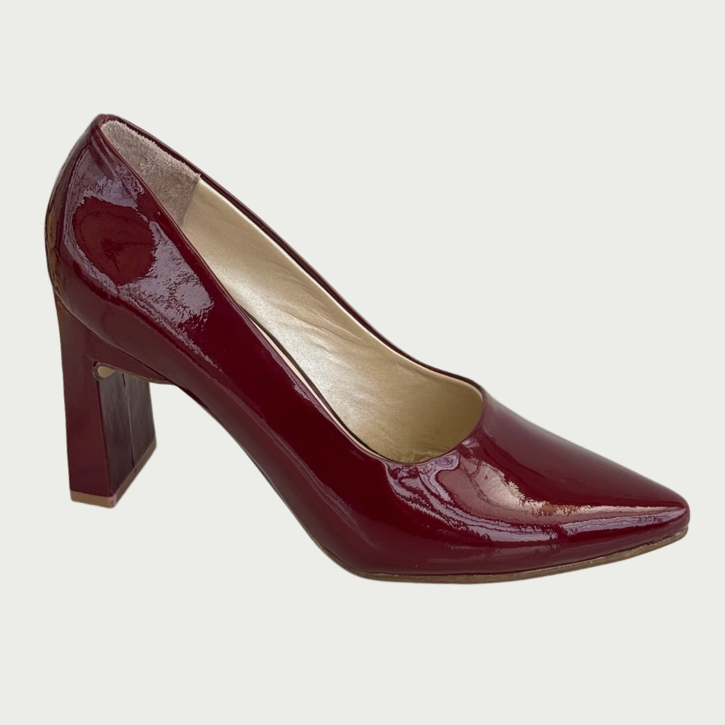 Zapatos en cuero vinotinto charol Ref: 4750XPVI