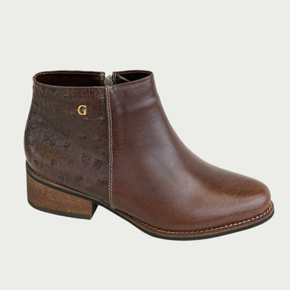Botines en cuero cafe Ref: 819XPMA