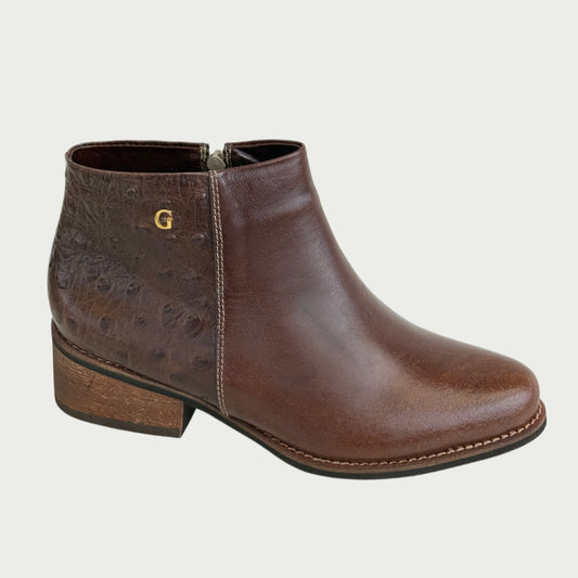 Botines en cuero cafe Ref: 819XPMA