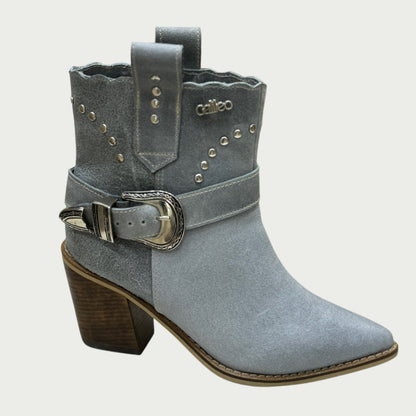 Botines en cuero carnaza gris Ref:1625NPGR4