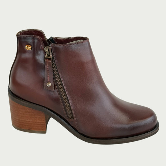 Botin  marron en cuero