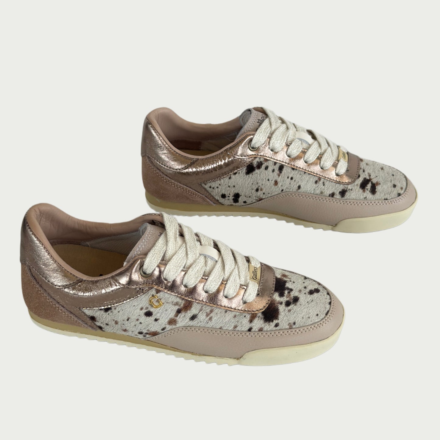 Tenis en cuero nude x animal print Ref: Ema