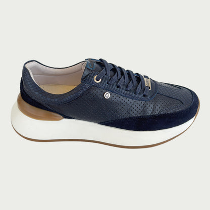 Tenis en cuero azul Ref: SD125